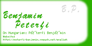 benjamin peterfi business card